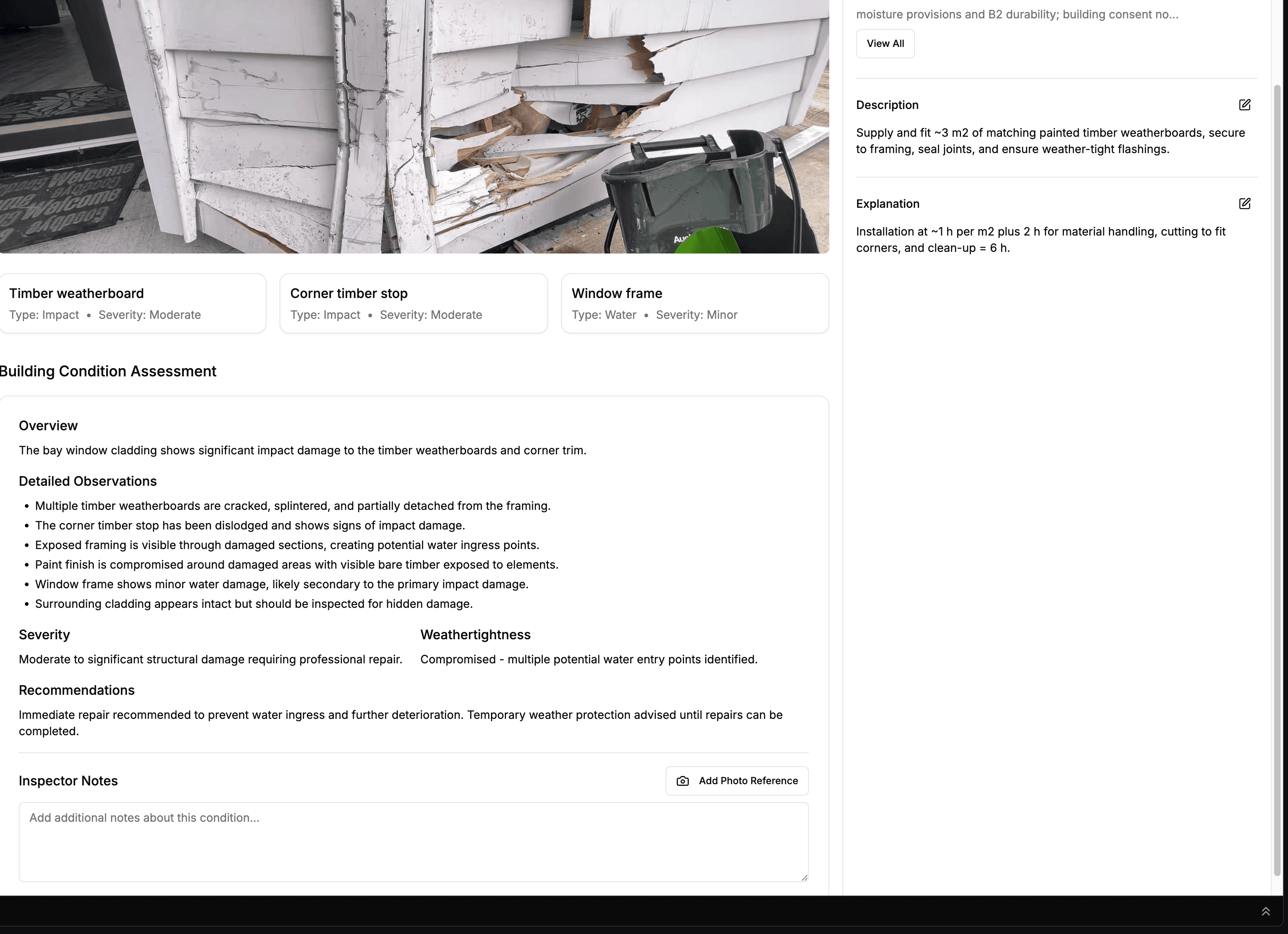 AI generates estimate